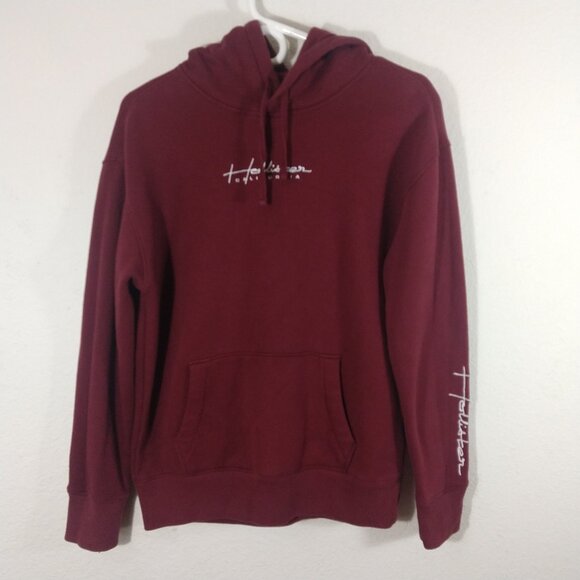 Hollister Mens Must Have Collection Hoodie Sweatshirt Red Size S - Picture 2 of 8